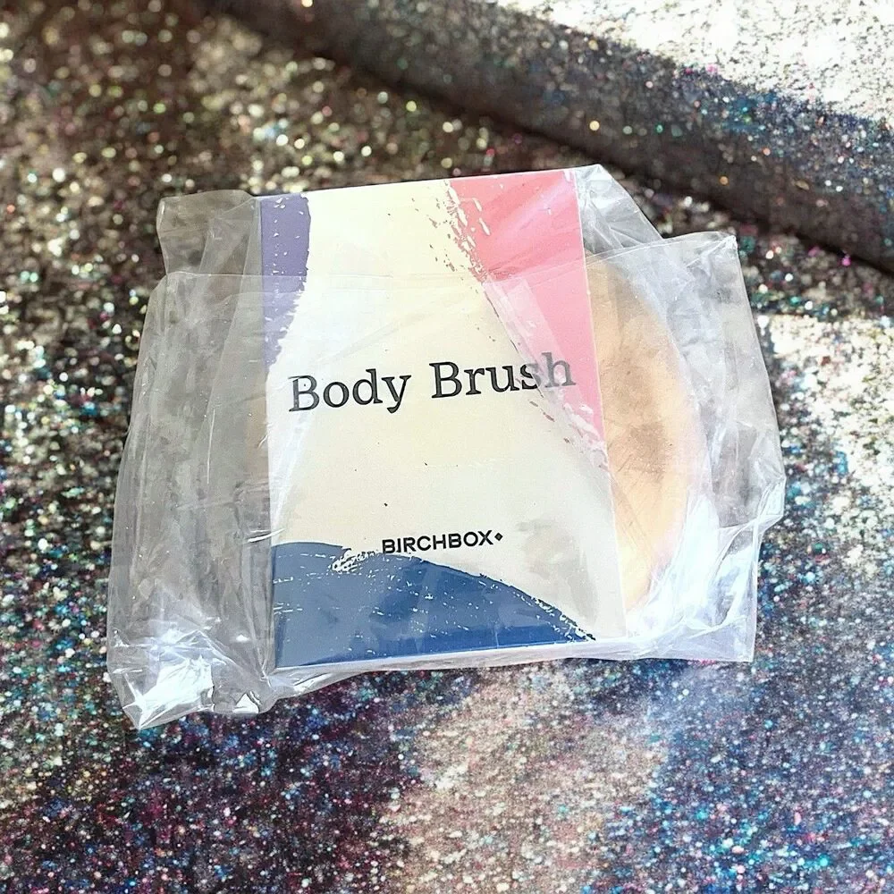 Birchbox Wooden Body Brush with Birchbox Logo New In Package